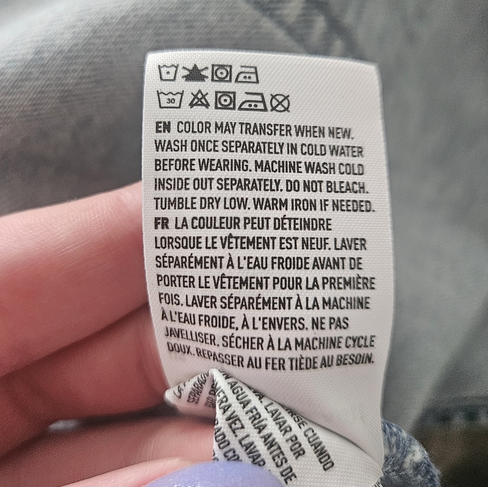 American Eagle cropped faux denim sweatshirt - Picture 5 of 5